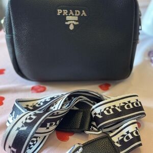 Inspired Black Leather Zip Pouch